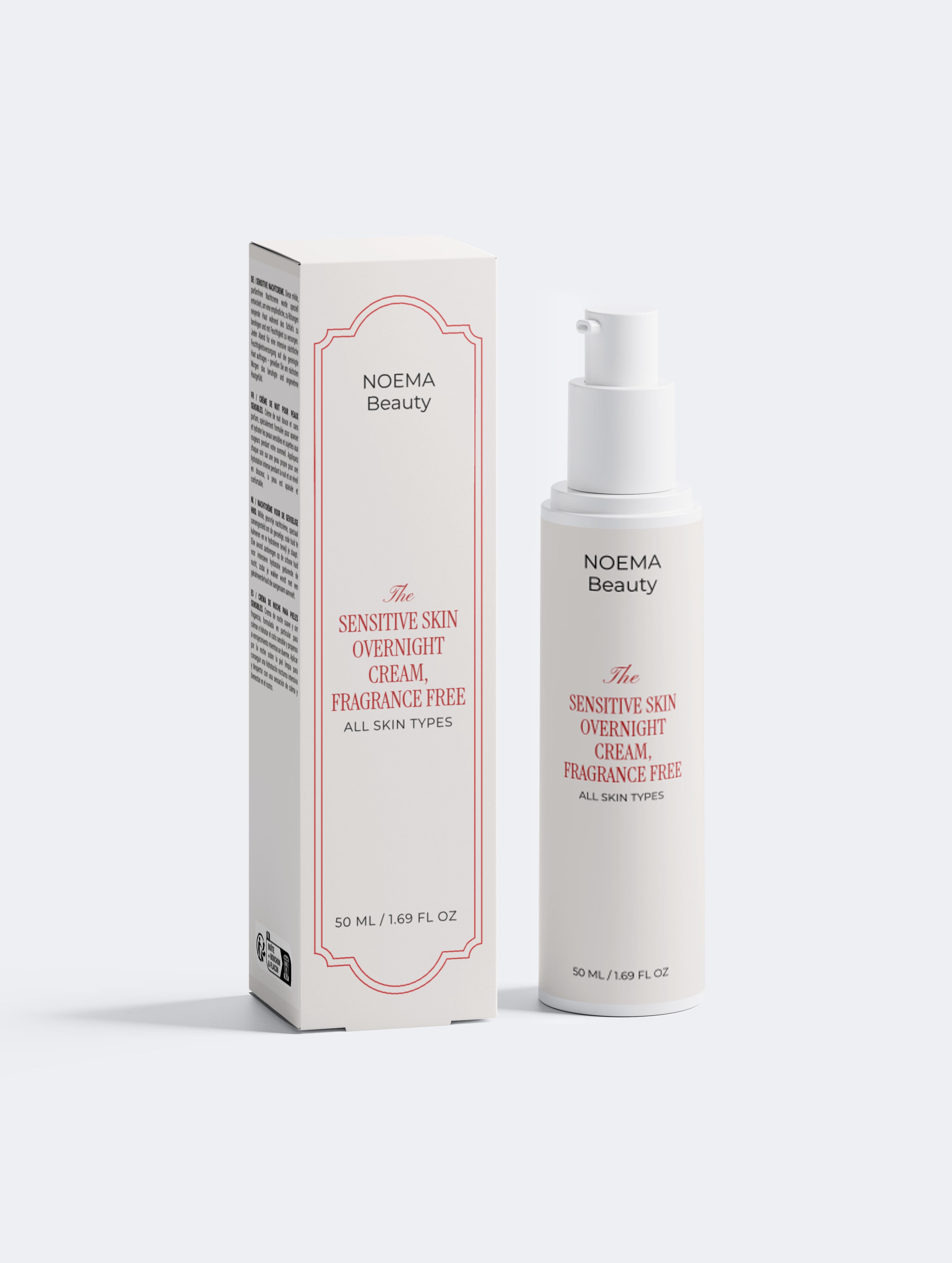 Sensitive Skin Overnight Cream, Fragrance Free