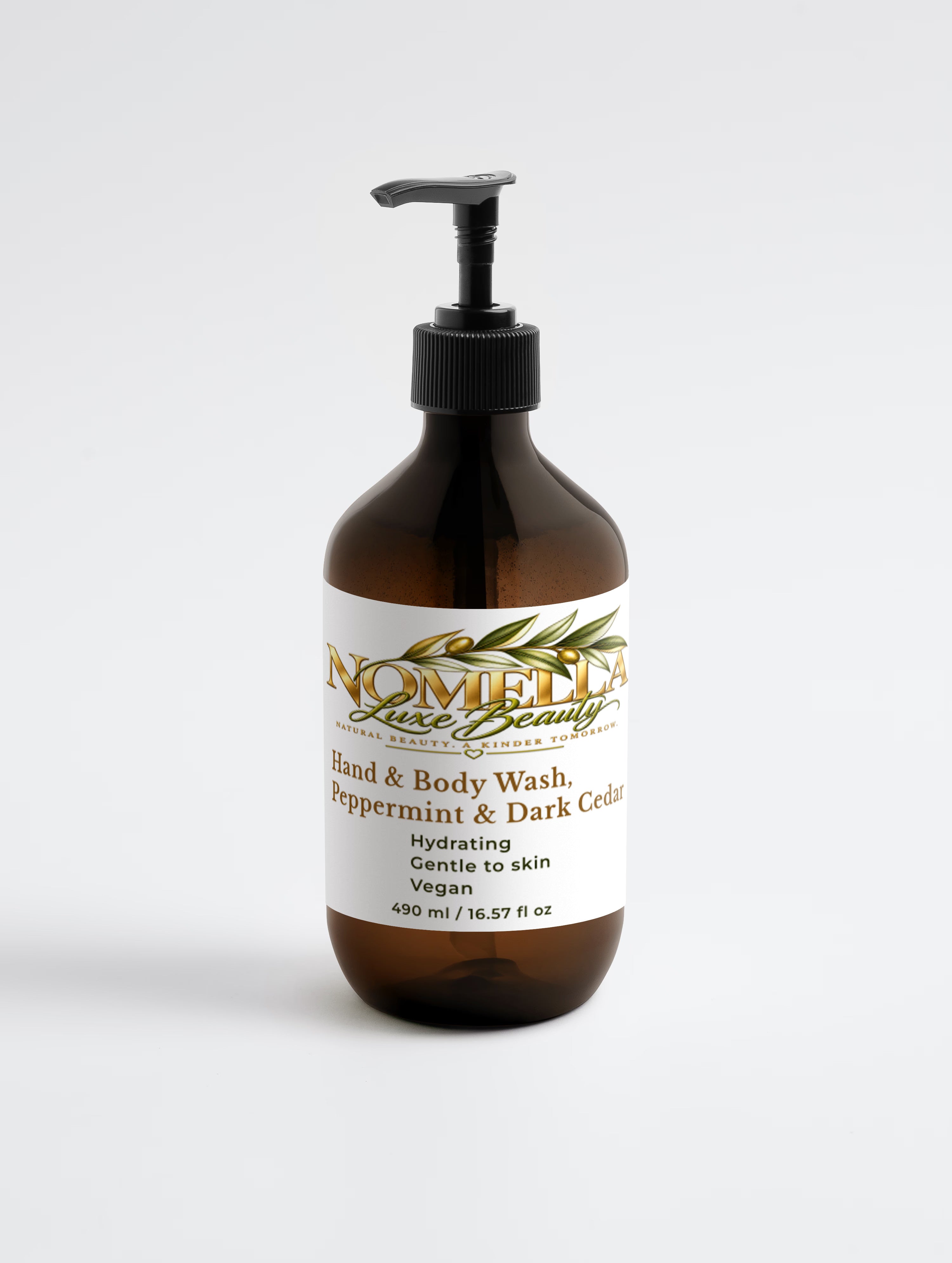 Hand & Body Wash, Peppermint & Dark Cedar